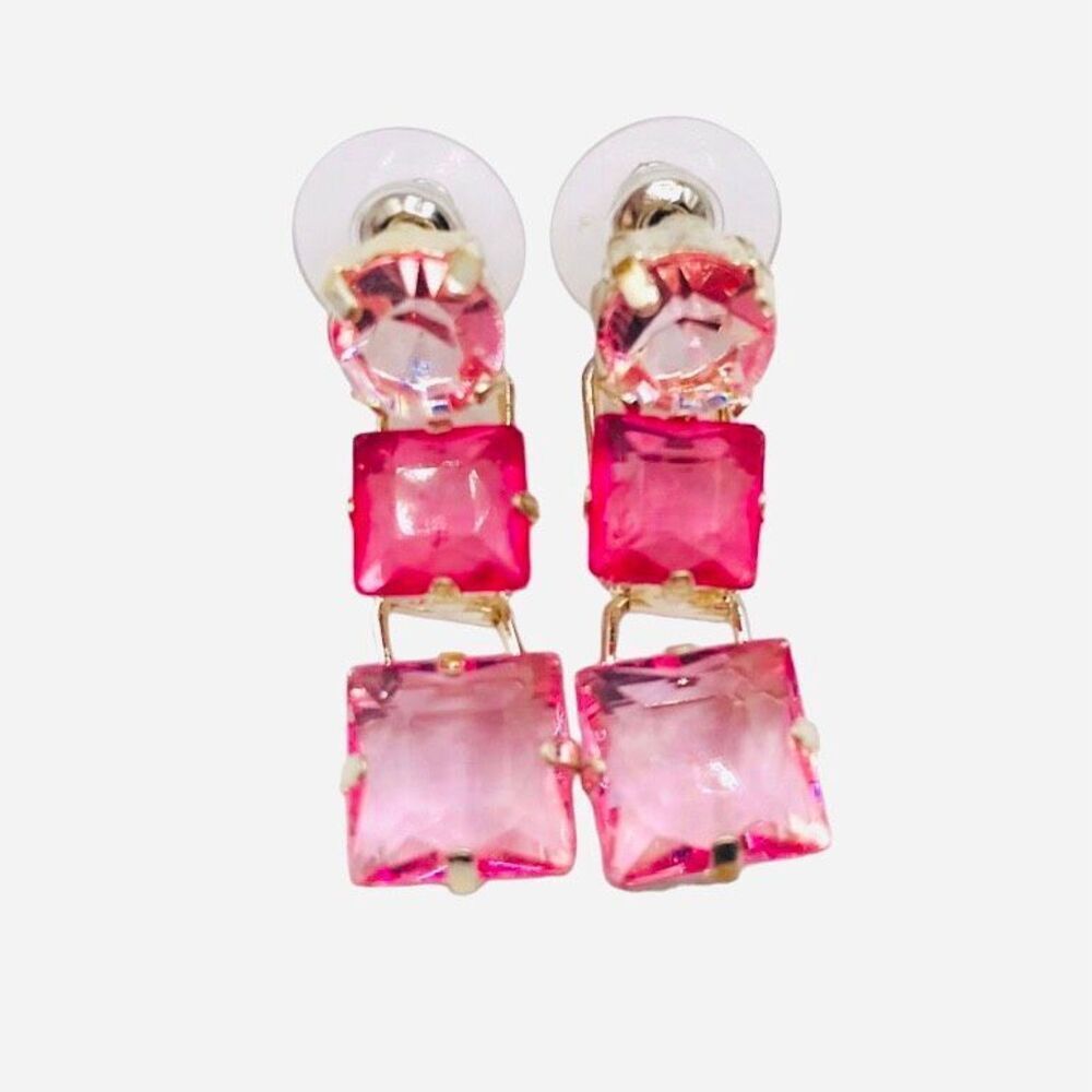 Colorful 60's Style Dangle Post Earring Bundle Set - Picture 3 of 7